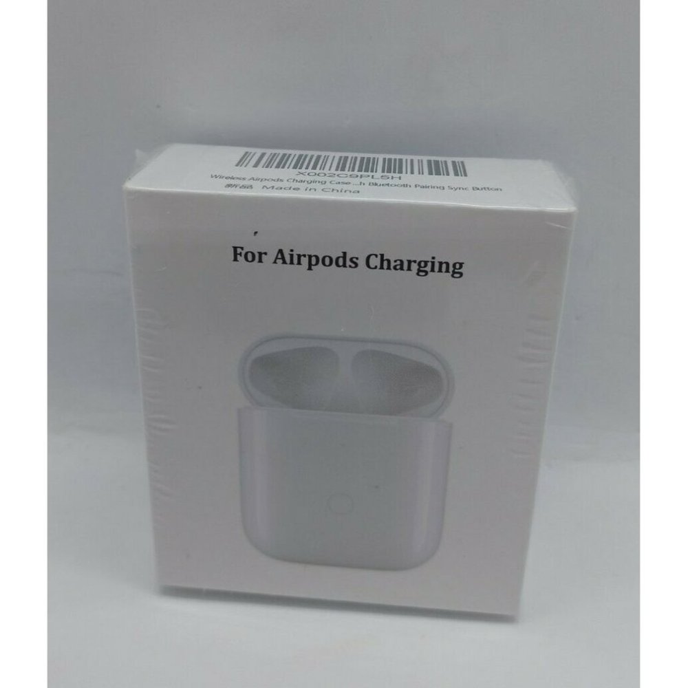 Wireless Charging Case Compatible  w/AirPods 1 + 2 Bluetooth Pairing Sync Button